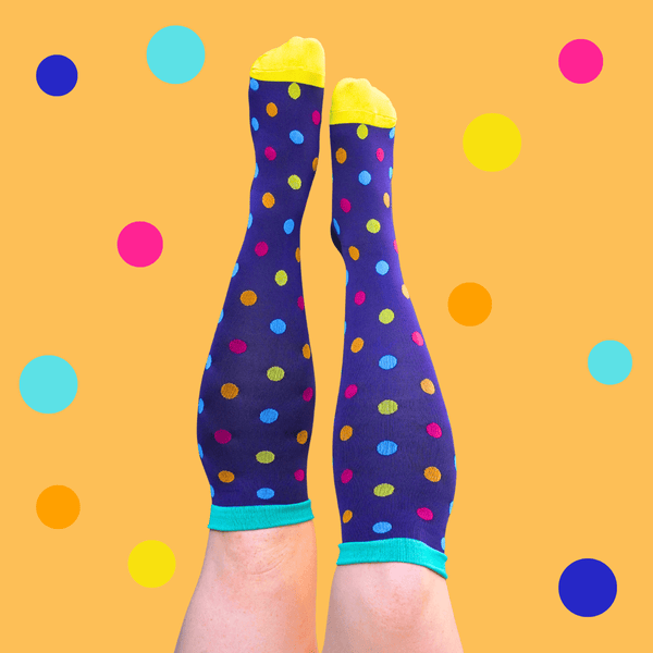 S/M - 4XL Poka Dots Compression Socks – Funky Sock Co