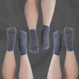 Ankle Compression Socks 3 Pack Grey Bamboo