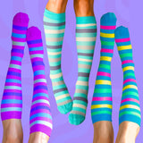 3 Pack Stripes Classic Compression Socks