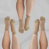 Ankle Compression Socks 3 Pack Tan Bamboo