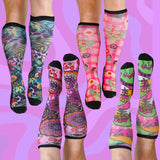 4 Pack Floral Non-Binding Diabetic Friendly Socks