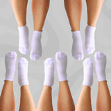 Ankle Compression Socks 5 Pairs White Bamboo