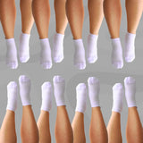 Ankle Compression Socks White Bamboo