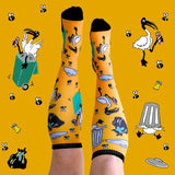 Bin Chickens Orange Compression Socks