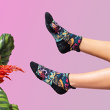 Ankle Compression Socks Floral Garden Bamboo