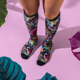 Bamboo Floral Garden Compression Socks