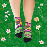 Ankle Compression Socks 4 Pack Foral Bamboo