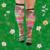 4 Pack Floral Compression Socks Bamboo