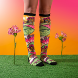 Bamboo Floral Meadows Compression Socks