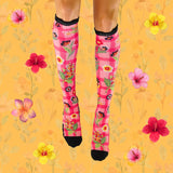 4 Pack Floral Compression Socks Bamboo