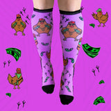 Bamboo Gangsta Chickens Compression Socks