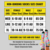 Non-Binding Diabetic Friendly Swooping Magpies Socks