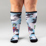 Non-Binding Diabetic Friendly Swooping Magpies Socks