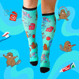 Bamboo Oral Hygiene Beavers Compression Socks