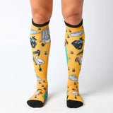 Bamboo Bin Chickens Orange Compression Socks