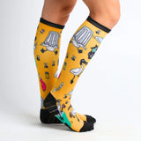 Bamboo Bin Chickens Orange Compression Socks