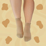 Ankle Compression Socks Tan Bamboo