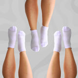 Ankle Compression Socks 3 Pack White Bamboo