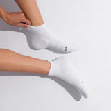 Ankle Compression Socks White Bamboo